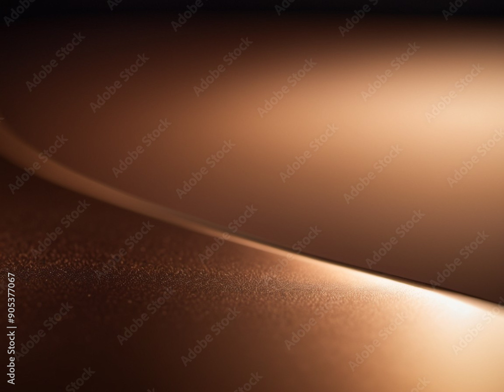 Poster a close-up of bronze surface with a gradient, featuring curved lines and subtle light reflections. t