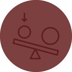 Leverage Vector Line Maroon Circle Maroon