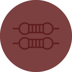 Resistor Vector Line Maroon Circle Maroon