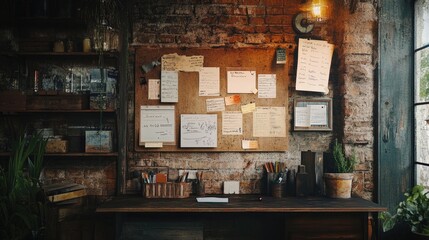 Fototapeta premium Rustic Creative Notice Board Mockup | Notice Board Mockup | Mockup