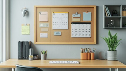 Busy Household Notice Board Mockup | Notice Board Mockup | Mockup
