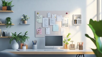 Creative Studio Notice Board Mockup | Notice Board Mockup | Mockup