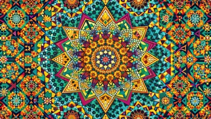 Obraz premium Vibrant Geometric Pattern Background