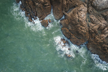 coastline reef waves background material