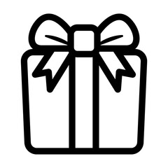 Gift icon in thin line style vector illustration graphic design