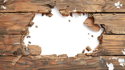 Hole in wood panel