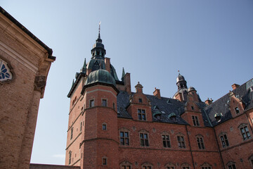 Castle of Vallo, Denmark on a sunny summer day.