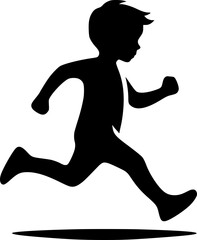 Happy Running Child Graphic for Fun and Engaging Design