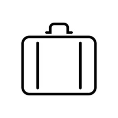 Briefcase icon in thin line style vector illustration graphic design