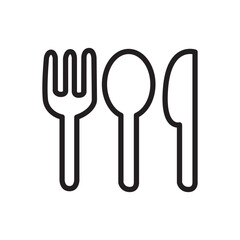 Food icon in thin line style vector illustration graphic design