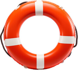 Red and white life preserver