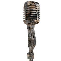 Fototapeta premium fantasy vintage microphone No background
