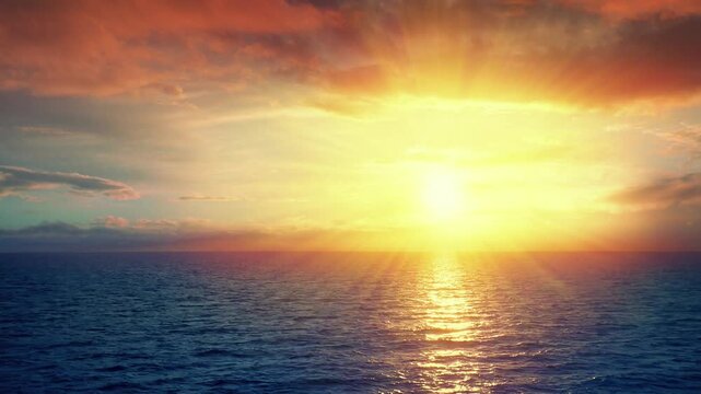 Beautiful Sunset Over The Ocean