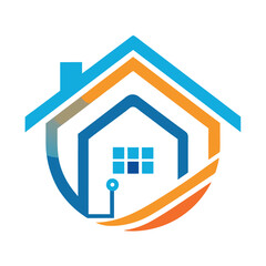 real estate icon
real estate concept
house with a house