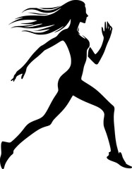 Dynamic Running Woman Graphic