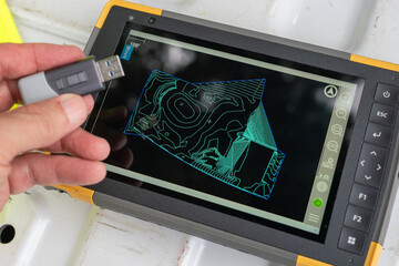 rugged windows tablet for construction and surveying software on the job site