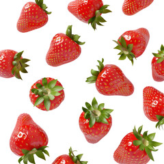 Top view of strawberries.