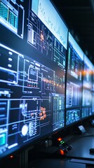 Advanced Control Room for Smart Electrical Grid with Real-Time Data Monitors