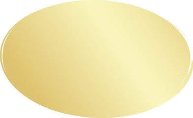 Gold oval brush painted ink stamp