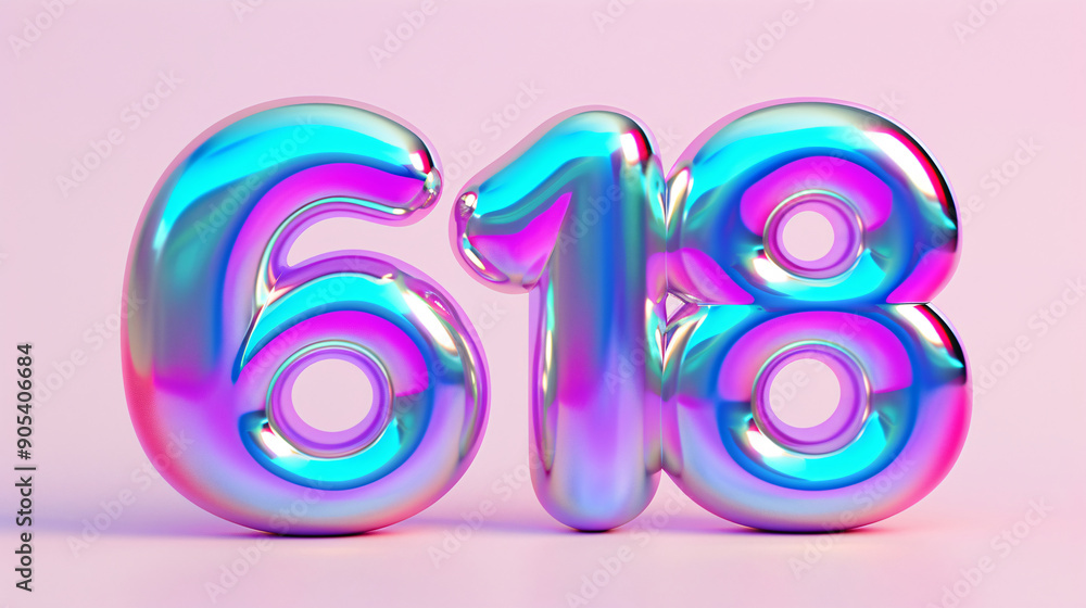 Poster 3d rendering digital font big sale event countdown concept element
