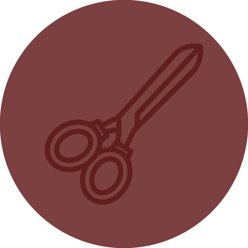 recommend clip art: Scissors Vector Line Maroon Circle Maroon