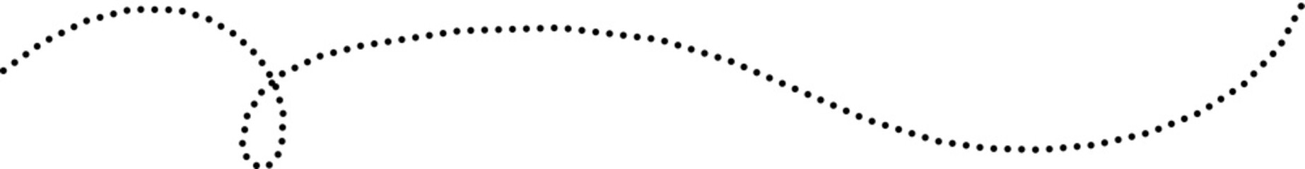 Spiral dotted line hand drawn