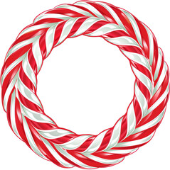 Candy cane wreath