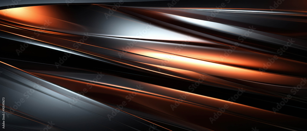 Poster abstract metallic flow: a mesmerizing abstract background with a captivating, dynamic flow of metall