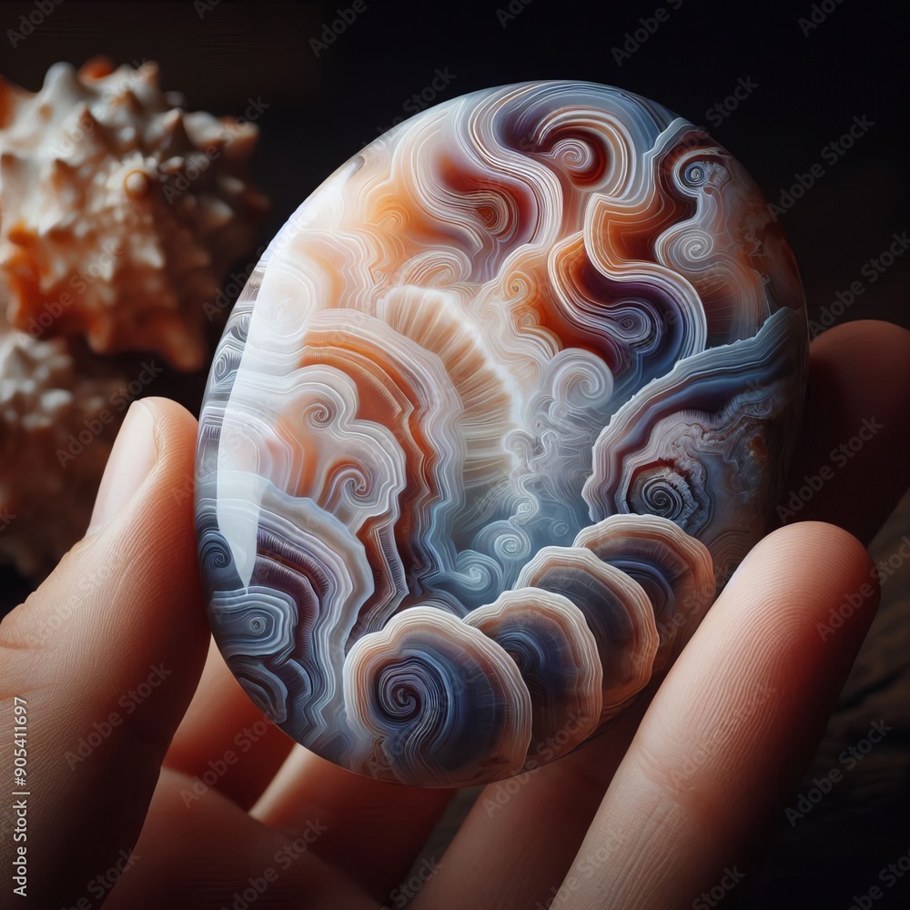 Poster 130 46 seashell agate a type of agate with patterns resembling s