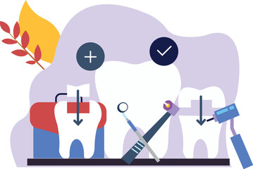 The teeth are under treatment.