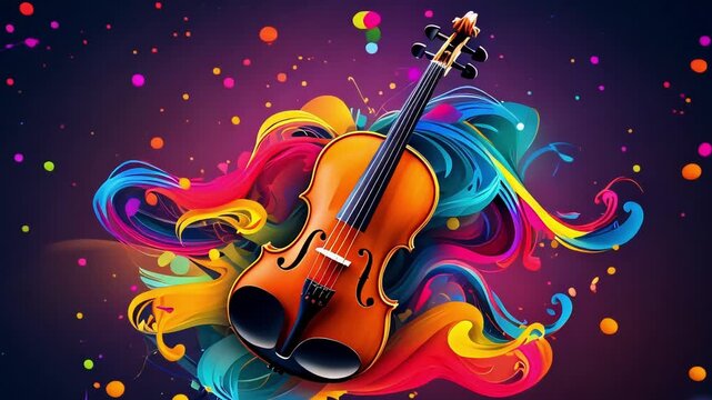 violin musical instrument, abstract, beautiful, modern, footage , 4k footage, videos, video clip, short video, slow motion