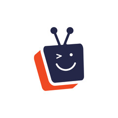 Kids TV vector logo design