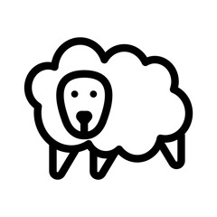 Sheep icon in thin line style vector illustration graphic design