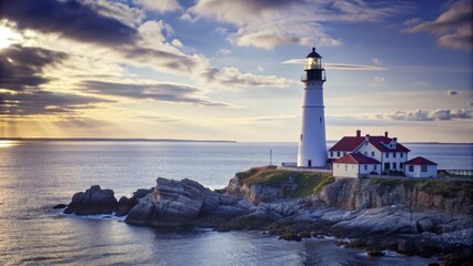 Fototapeta premium Scenic Coastal View with Lighthouse