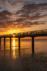 The pier of Boltenhagen during a magnificent sunrise