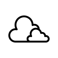 Cloud icon in thin line style vector illustration graphic design