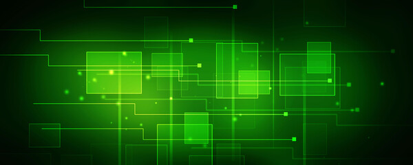 2d illustration Abstract futuristic electronic circuit technology background