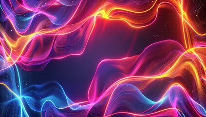 Obraz premium Abstract Neon Wave Background