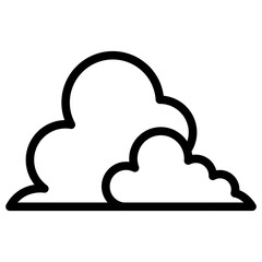 Cloud icon in thin line style vector illustration graphic design