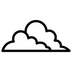 Cloud icon in thin line style vector illustration graphic design