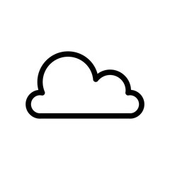 Cloud icon in thin line style vector illustration graphic design