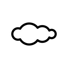 Cloud icon in thin line style vector illustration graphic design