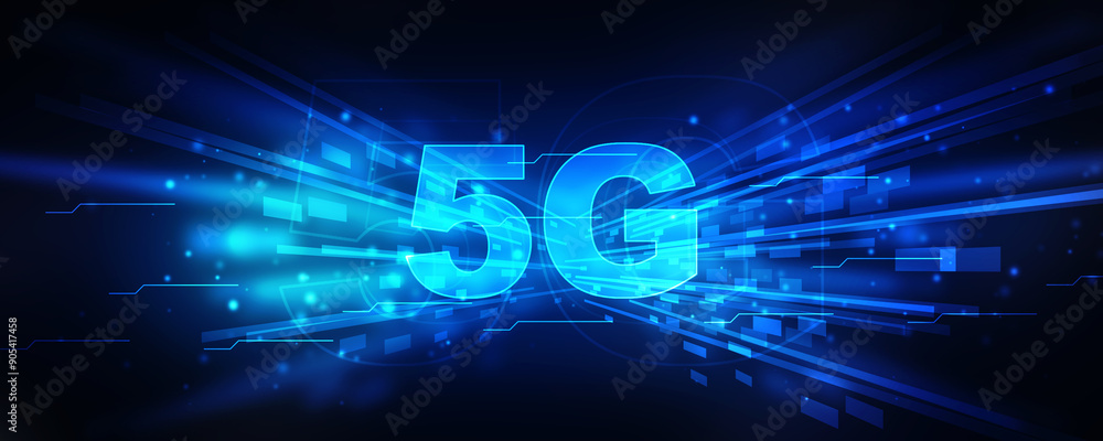 Poster 2d rendering 5g network 5g connection