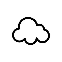 Cloud icon in thin line style vector illustration graphic design