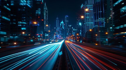 Fototapeta premium Cityscape with Blurry Lights