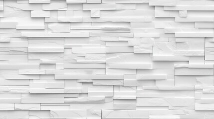 A textured white stone wall showcases various layered strips with natural patterns, illuminated by bright indoor lighting, creating an elegant ambiance SEAMLESS PATTERN