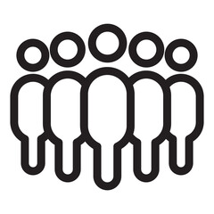 Fototapeta premium People icon in thin line style vector illustration graphic design