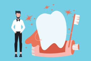 The boy is standing.