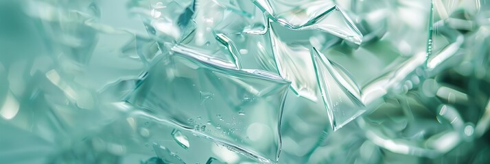 Obraz premium A close up of a broken piece of glass. The image is blurry and has a sense of movement