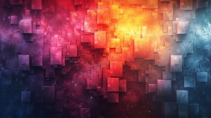 A Vibrant and EyeCatching Abstract Background Featuring Colorful Cubes and Textures Galore